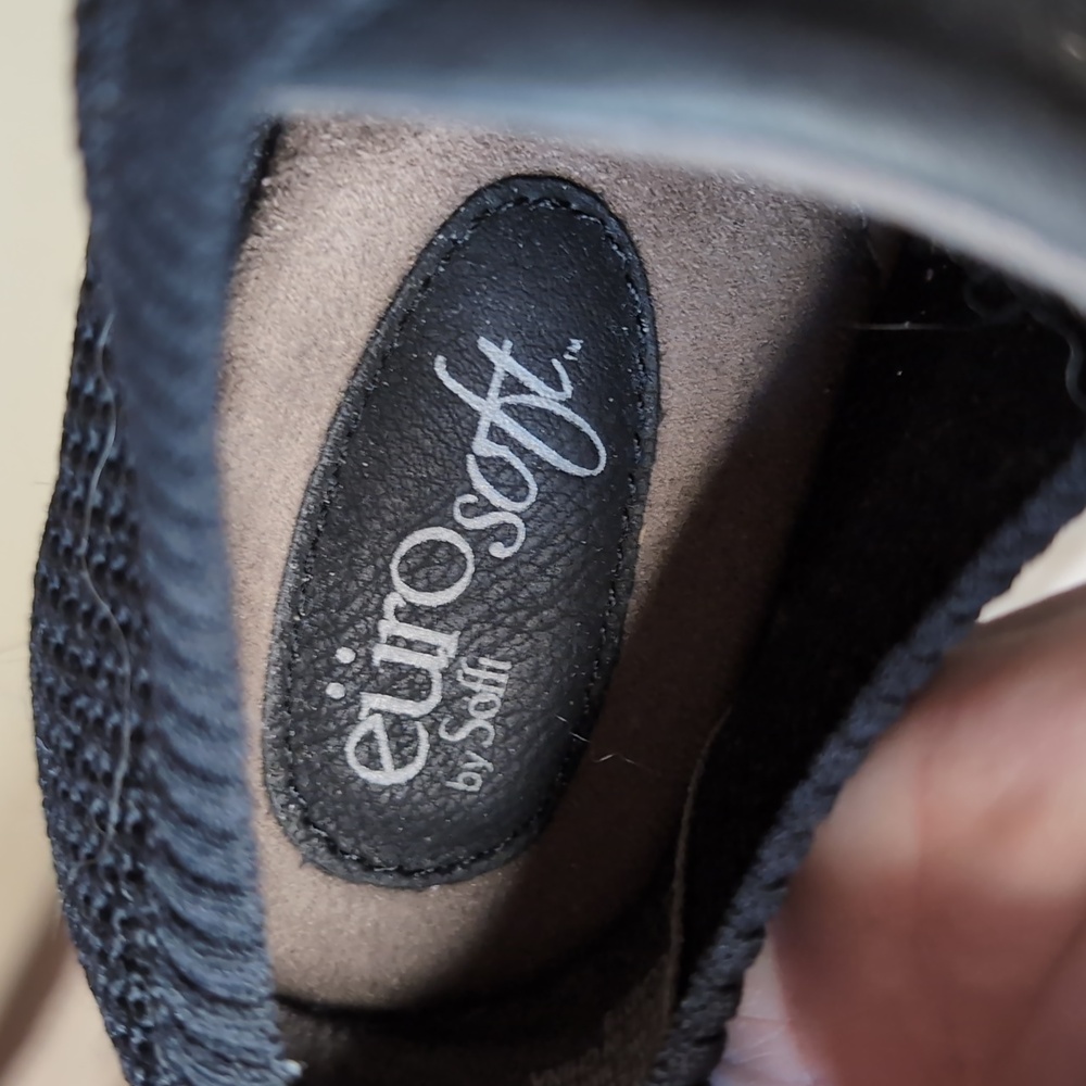 Sz 7.5 eurosoft Black Virida Knit Lace-up Oxford by Sofft - Picture 6 of 7